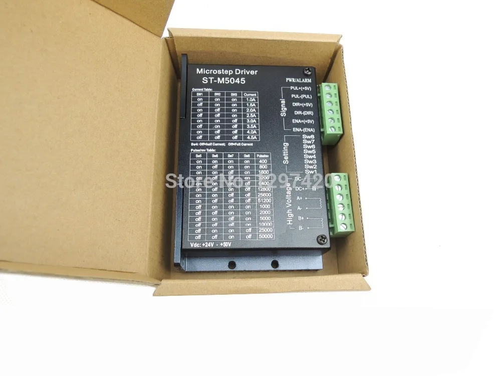 24-50vdc 256 подразделение st-m5045 ЧПУ микро-шаговый name23 Шаговые двигатели Драйвер bi-polar 2 фазы 4.5a