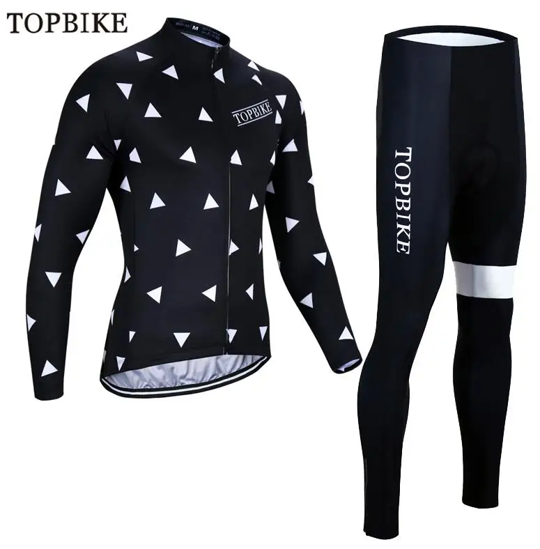 BJC-DB-0701 TOPBIKE Мужская велосипедная майка pro team, зимний теплый флисовый комплект с длинным рукавом, ropa ciclismo, велосипедный триатлон, Экипировка для мужчин - Цвет: BJC-DB-0701