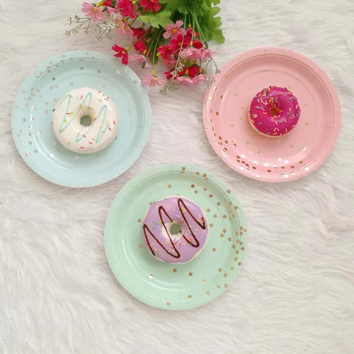 Праздничные принадлежности одноразовые бумажные тарелки Посуда для дня