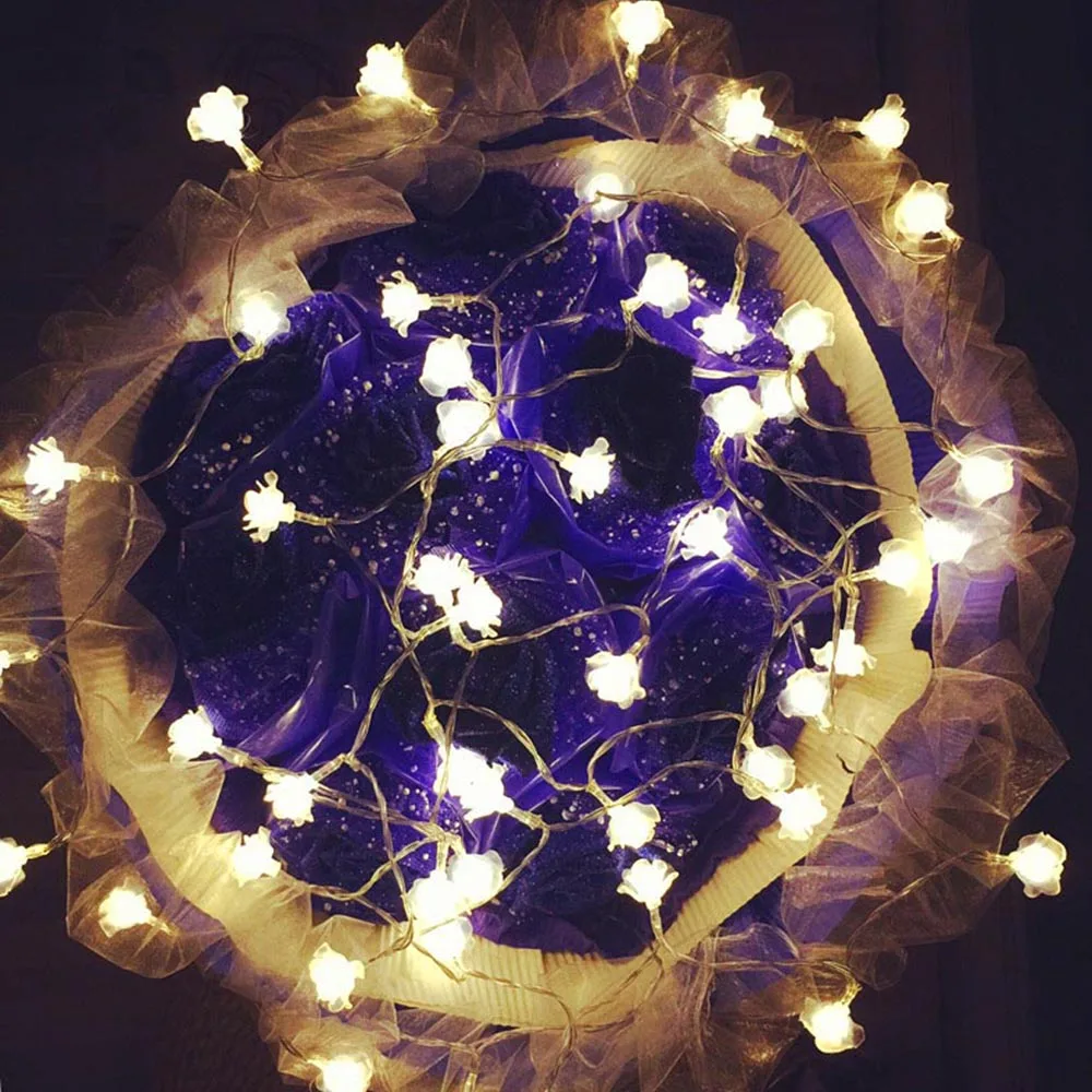 Светодиодная гирлянда с 20 светодиодами 3 4 м|christmas fairy|led string flowersrose led |
