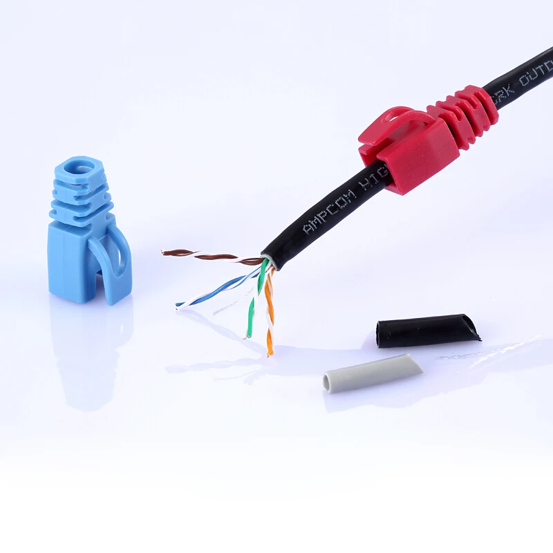 AMPCOM RJ45 Ethernet сетевой кабель снятие натяжения сапоги кабельный разъем охватывает