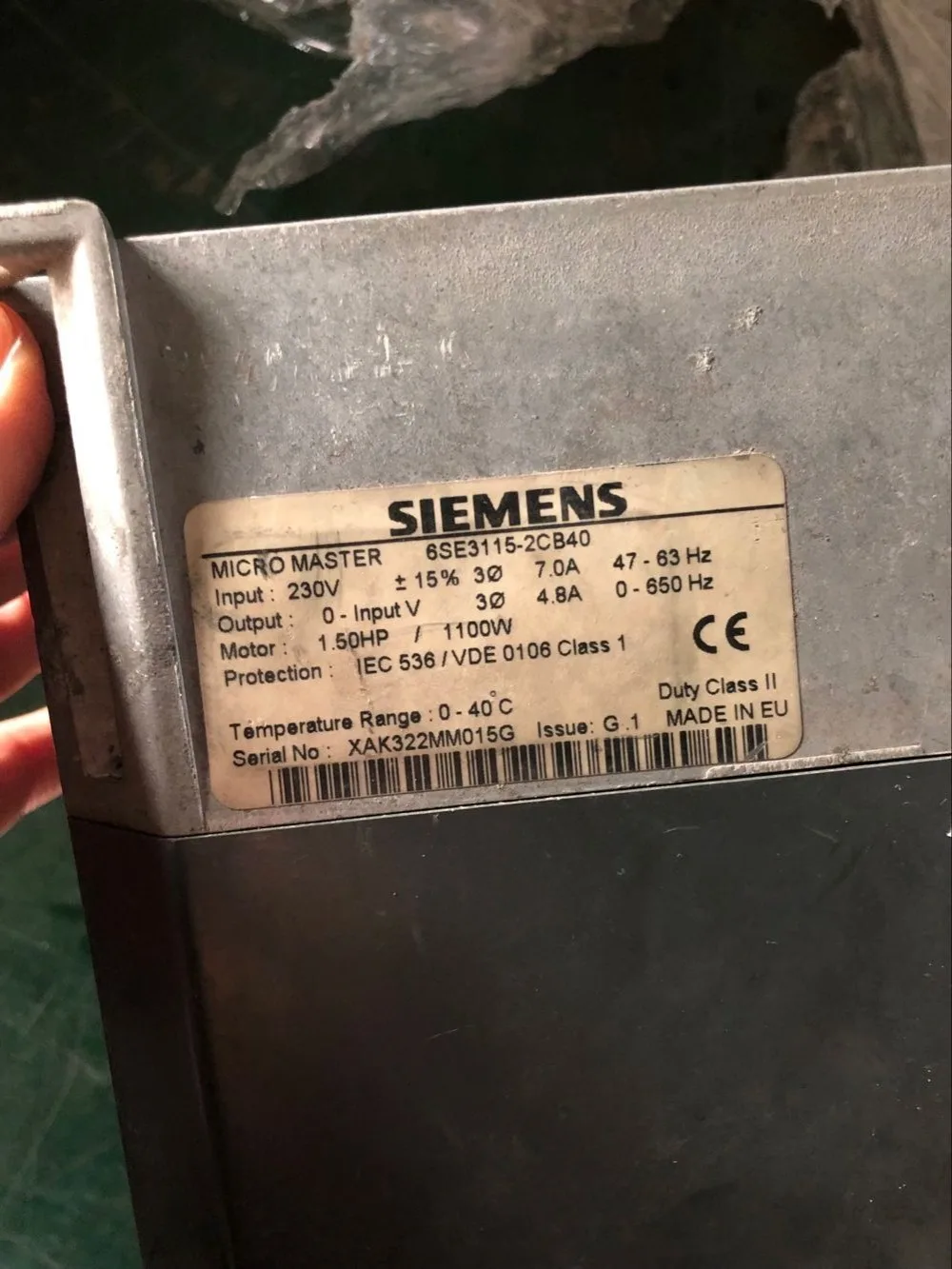 

6SE3115-2CB40 inverter Good appearance 90% new ,90 days warranty , in stock free shipping