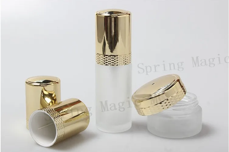 20ML Frosted Lotion Bottles Face Cream Container Portable Travel Box For Empty Skin Care Emulsion/water Bottle With Gold Lid | Красота и