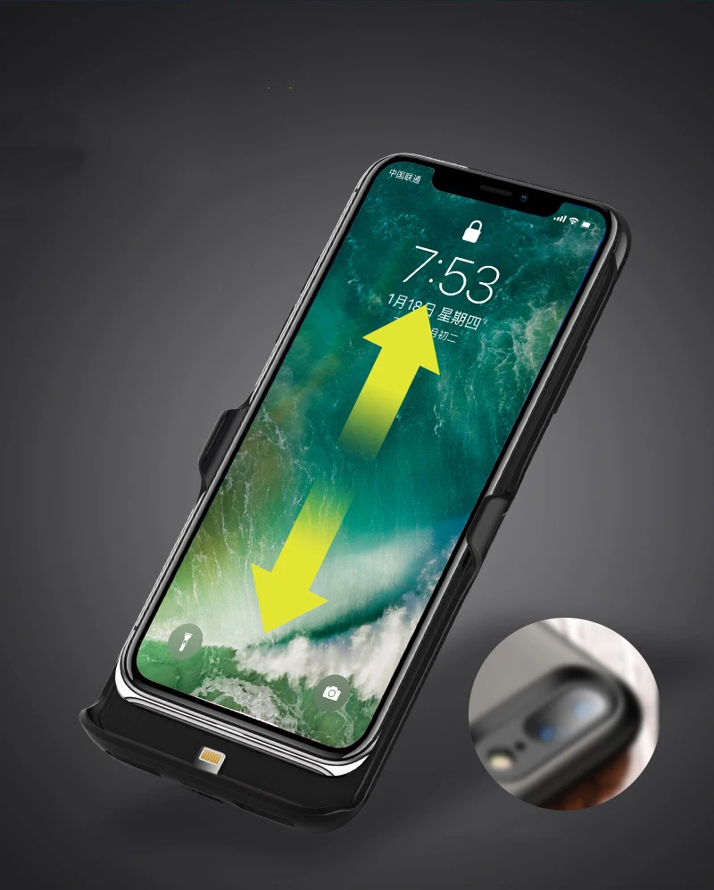 DSDS функция смарт-чехол для iPhone X Анти-стук дизайн задняя крышка двойная sim-карта двойной режим ожидания 3000 мАч батареи Чехлы