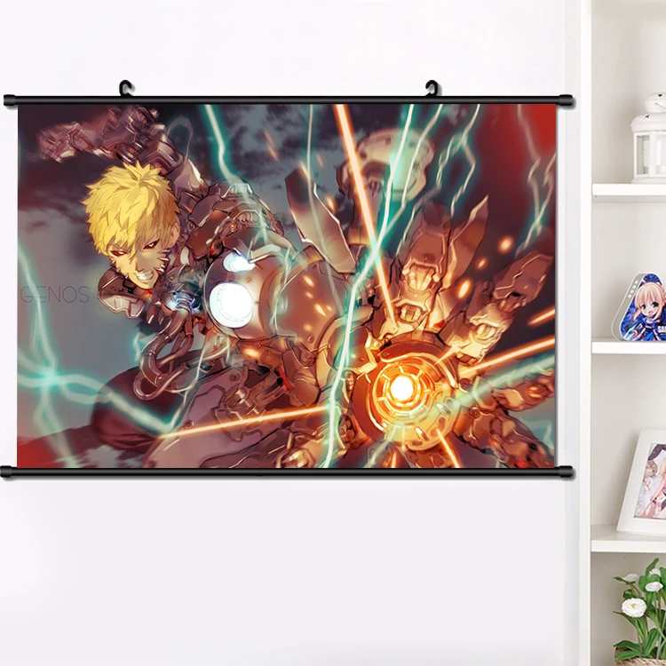 Аниме ONE PUNCH MAN Сайтама татсумаки Косплей настенный плакат подвесной Otaku Декор для