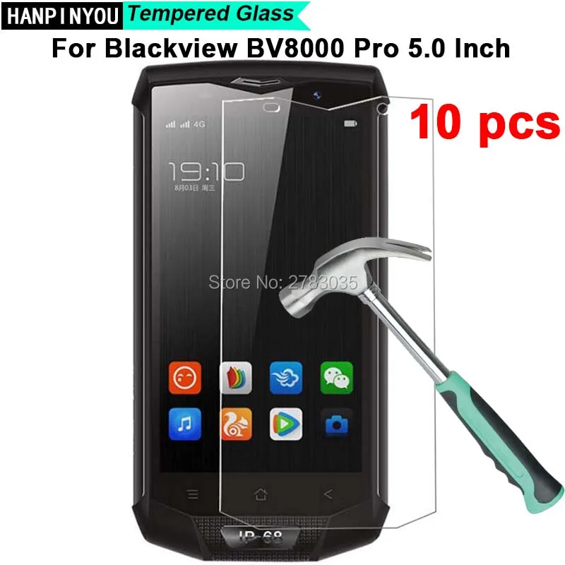 

10 шт./лот для Blackview BV8000 Pro 5,0 "Новинка 0,26 мм ультратонкая прозрачная Премиум Защитная пленка из закаленного стекла + номер отслеживания