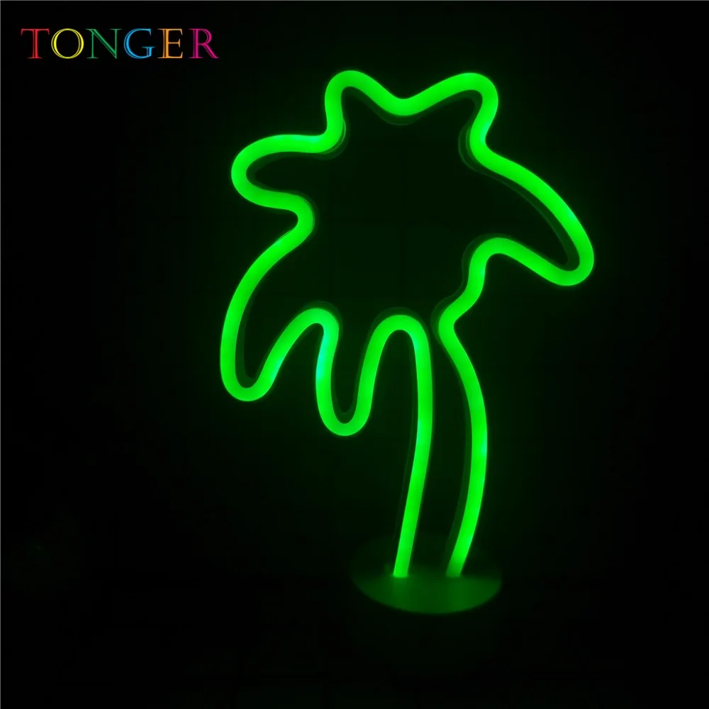 TONGER светодиодная неоновая световая вывеска для пальм украшения дома товары дня