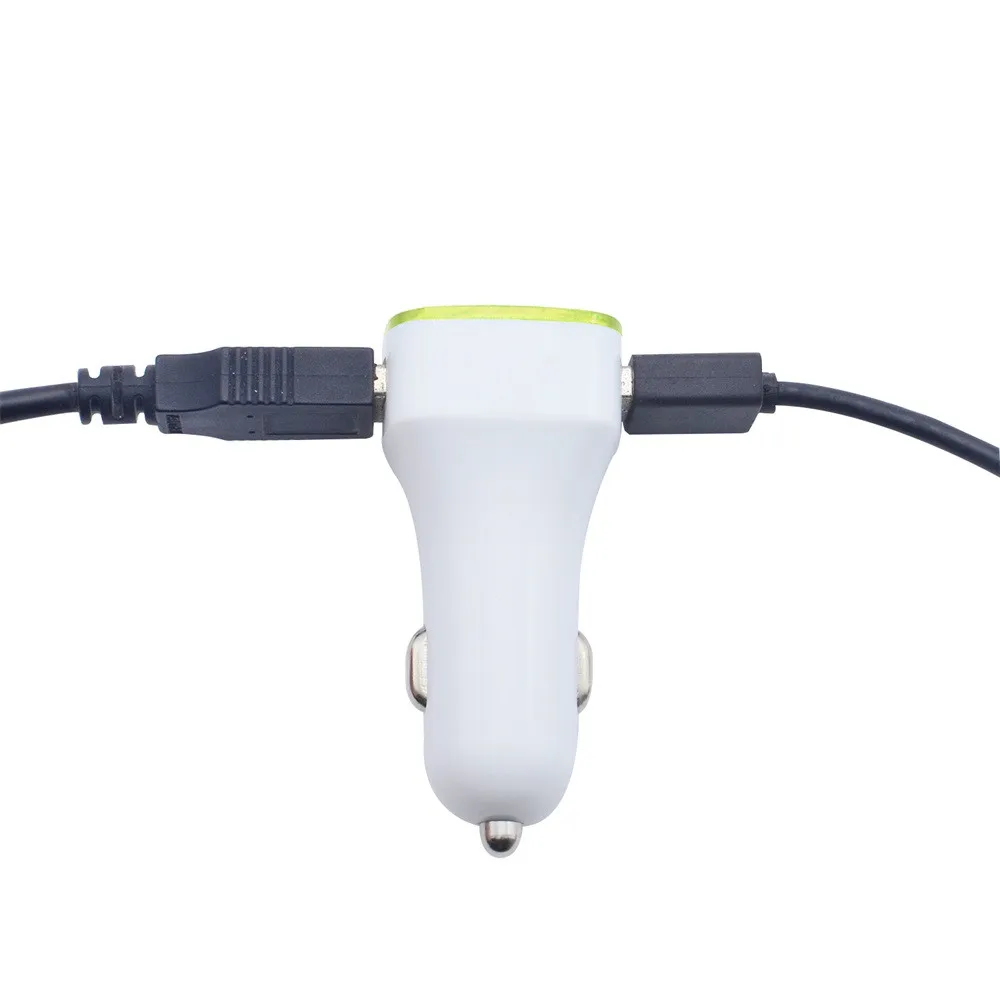 Франшиза сторона двойной USB 2 порта свет автомобильное зарядное устройство
