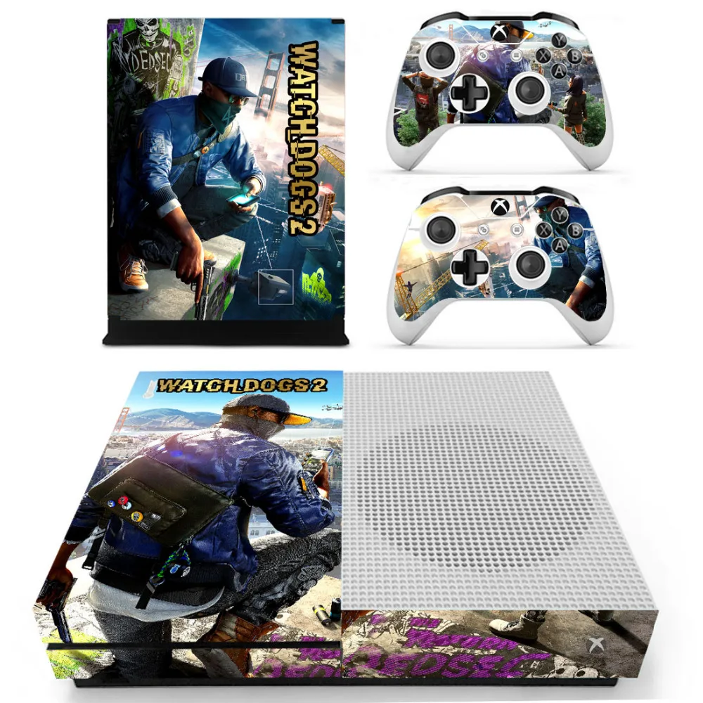 Наклейка Game Watch Dogs 2 для консоли Microsoft Xbox One S и контроллера S|decal skin sticker|decal stickerwatch dogs
