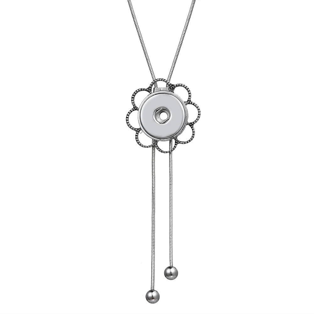 2019 Newest Trendy Ethnic Style Tassel Adjustable Pendant Snap Button Necklace Women Fit DIY 18MM Jewlery IS0056 | Украшения и