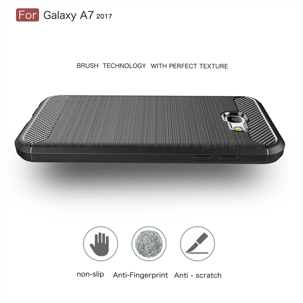 Прилегающий чехол для Samsung Galaxy A3 A5 A7 2017 мягкий силиконовый бампер искусственная