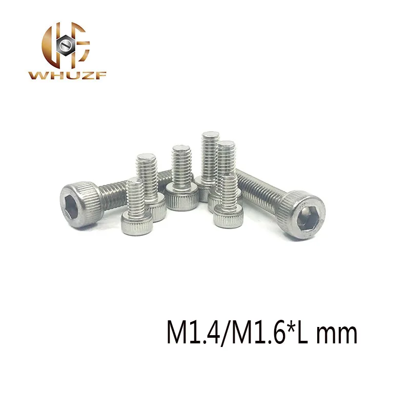 20 шт. M1.4/M1.6 * 3/4/5/6/8/10/12/16/20 DIN912 304 Шестигранная головка шестигранной головки из