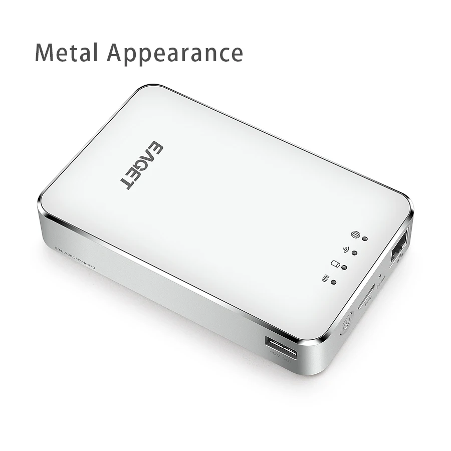 Original EAGET A86 1TB Wirless WiFi USB 3.0 High-Speed External Hard Disk Drives HDD 3G Router 3000mA Polymer Mobile power Bank |
