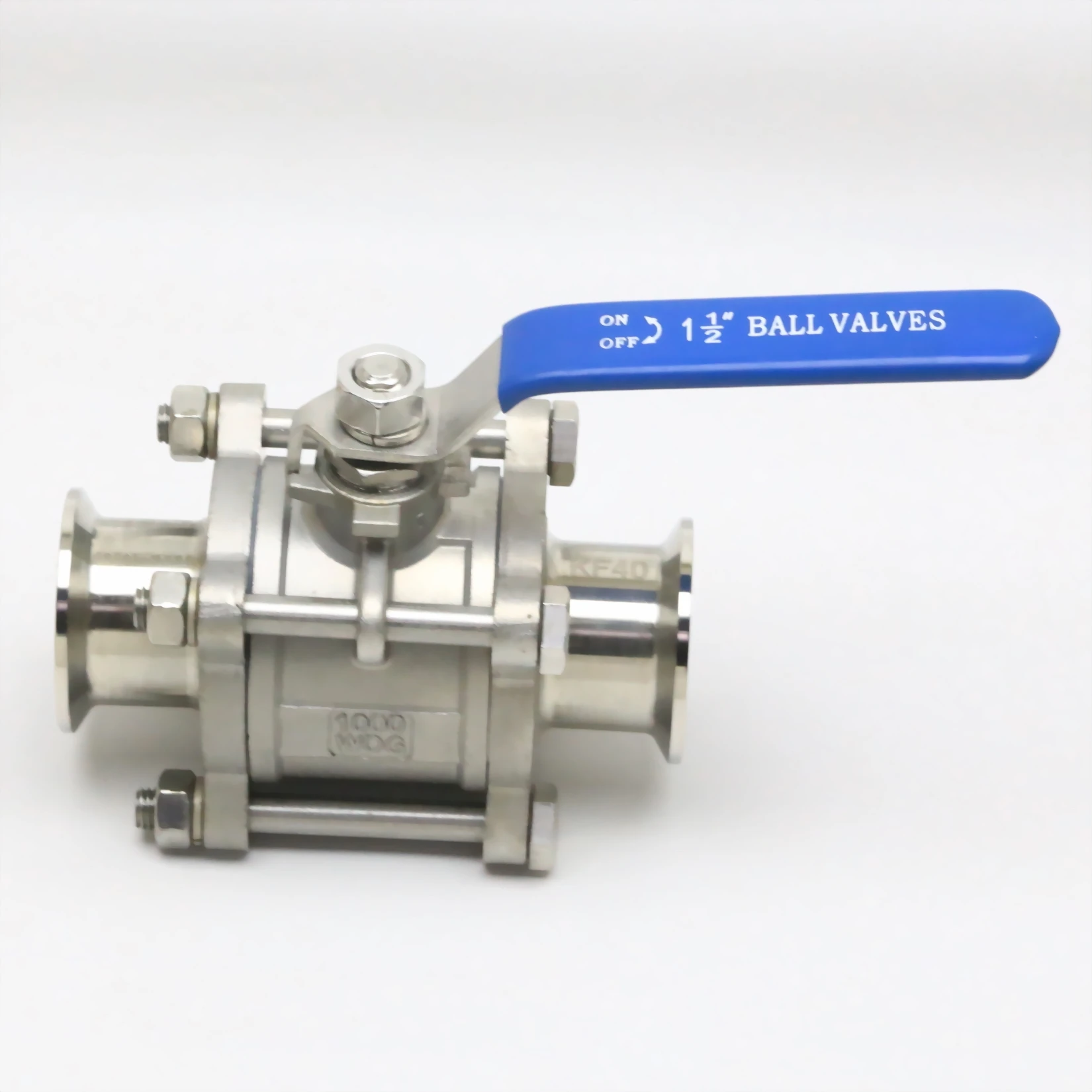 ISO-KF40(NW/KF-40) шаровой клапан вакуумный ручной быстрые зажимы фланцы фитинг SS304 нержавеющая сталь 304 вес: 2 кг