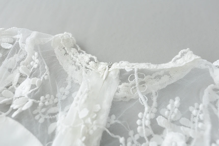 2017 Baby Girls Spring Fairy Lace Tulle White Long Sleeve Dresses Princess Children Fashion Dress 5 pcs/lot Wholesale | Детская одежда