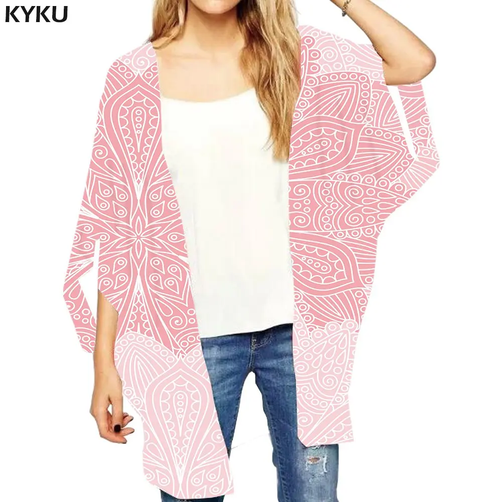 Blouse 08 KYKU, музыкальное свободное кимоно, женская блузка с открытой строчкой, Черная Женская шаль, Harajuku, свободная одежда, готические рубашки, женская одежда - Цвет: Blouse 08