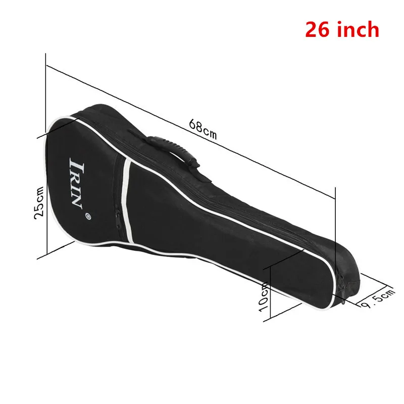 26 inch 2" 23" 2" Черная губка укулеле мягкая сумка Gig Bag сумка для гитары чехол для акустической гитары двухслойная Водонепроницаемая складная сумка - Цвет: 26 inch