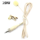 Бежевый зажим для галстука на лацкане микрофон петличный микрофон разъем 3,5 мм стерео микрофон с винтовым замком для караоке беспроводной BodyPack передатчик