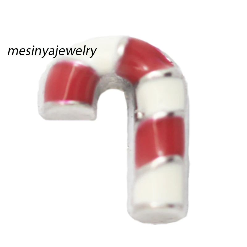 

Best Quality 10pcs candy cane floating charms for glass locket, FC-165