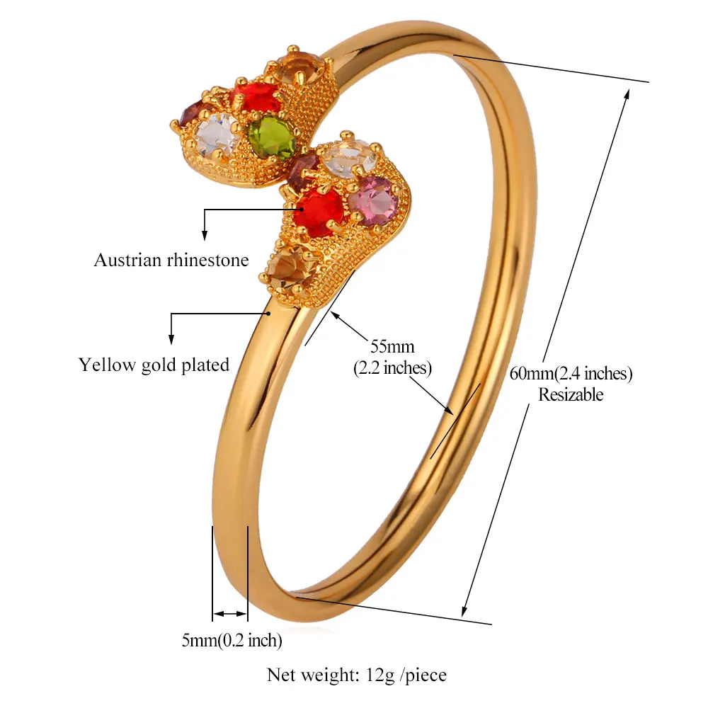 Браслет манжета золотого цвета австрийские ювелирные изделия Стразы модные