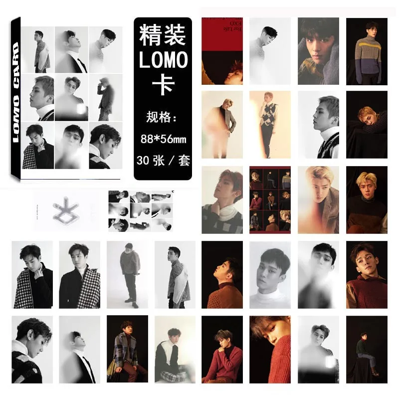 Kpop EXO тот же пункт коллективные модели EX'ACT LOMO набор карт 30 коробка K pop do фото