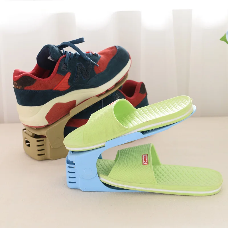 Регулируемая подставка для обуви толстая Пластиковая Полка хранения экономия