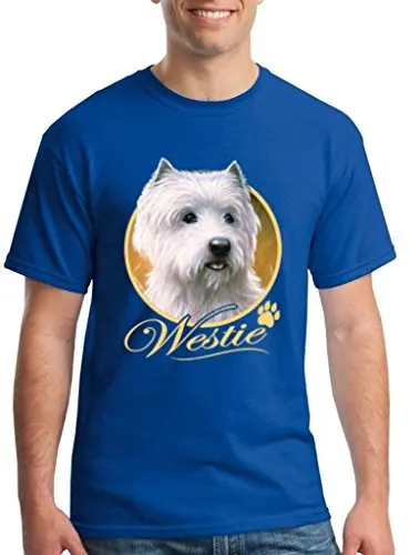 Футболка с принтом Westie Dog, футболки для любителей животных, модные хлопковые футболки с короткими рукавами,,, модные короткие футболки, Новое поступление