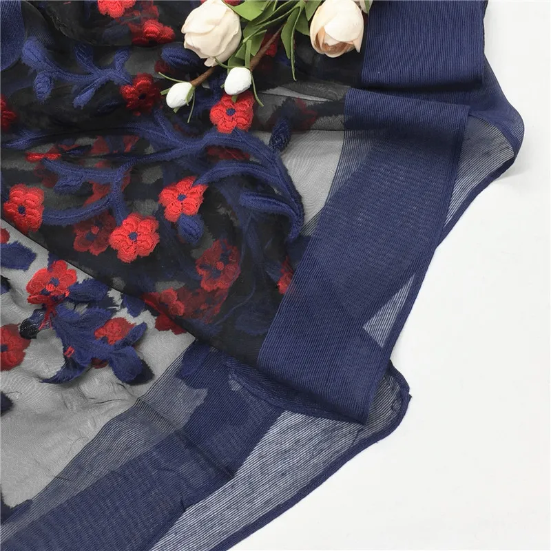 High Quality Luxury lace flower shawls Embroidery scarf-women cotton pashmina bandana muslim echarpe wraps muffler 10pcs |