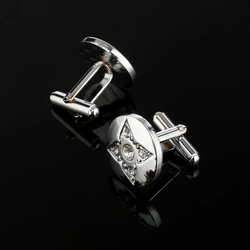 Блестящие синтетические запонки стразы украшения Лидер продаж модные в деловом