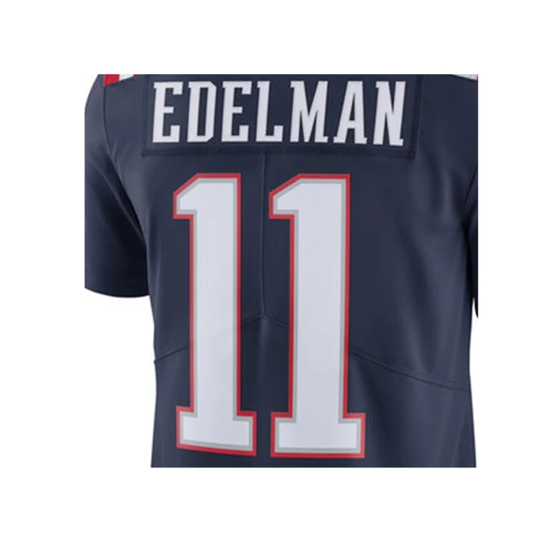 Мужская Новый Брэди #12 Gronkowski #87 Эдельман 11 # вышивка логотипа Темно-Синий Цвет Пик