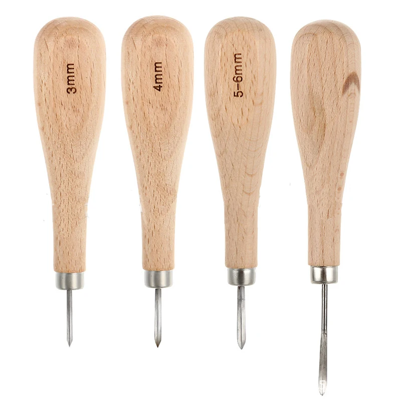 1 шт. набор для шитья кожи ручка Алмазная точка ромбовидная Awl DIY инструмент