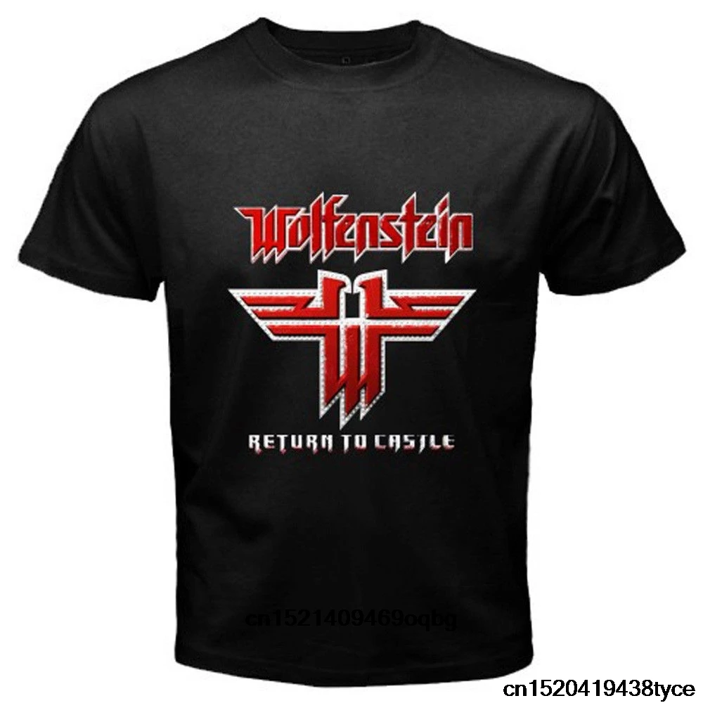2018 летние Повседневное Топы Hipster Стиль Новый Wolfenstein логотип известной видеоигры