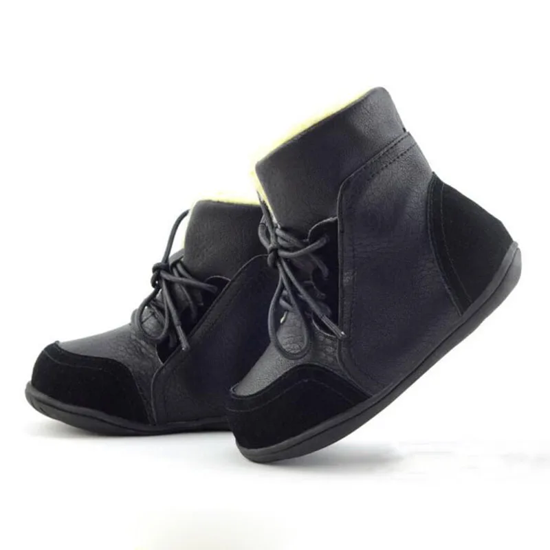 Зимние детские ботинки на плоской подошве для мальчиков и девочек новинка 2018