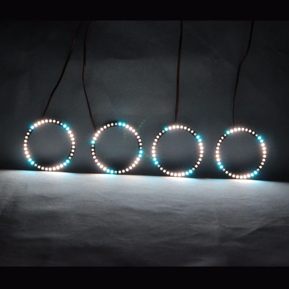 RGBW ангельские глазки вращающиеся огни DRL LED Rolling Light многоцветный беспроводной