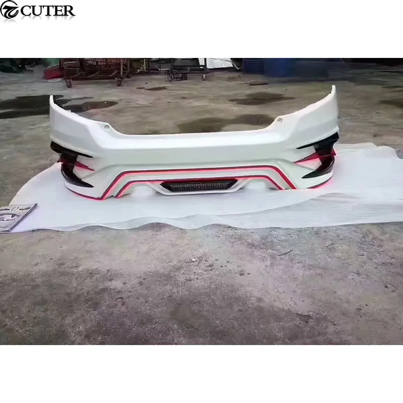 Высококачественный комплект для кузова автомобиля ABS с подъемом спереди для заднего бампера боковые юбки для Honda Civic 10TH 16-17