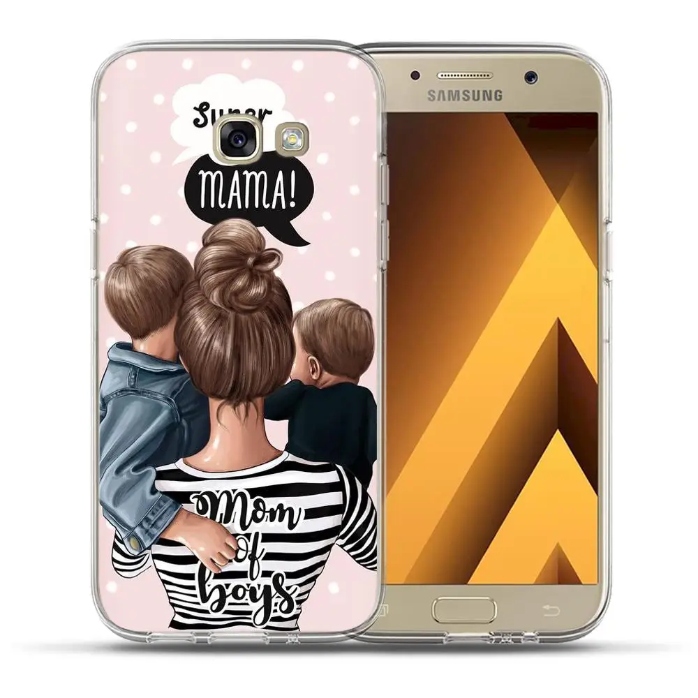 Baby Mom Girl Queen Bumper Print Case For Samsung Galaxy A3 A5 A7 2017 2016 A6 A8 Plus A8+ A9 2018 Soft Silicone TPU Cover Etui |