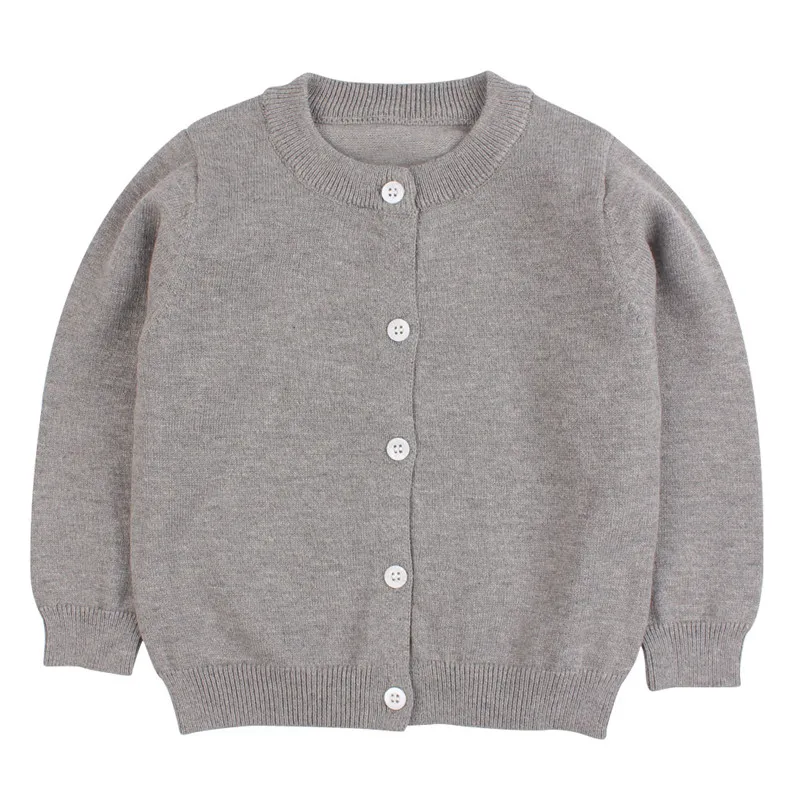 Solid Baby Sweater Kids Toddler Boys Girls Button Closure Cardigan Round Collar Long Sleeve Child Outfit Coat Elastic Pullover | Детская
