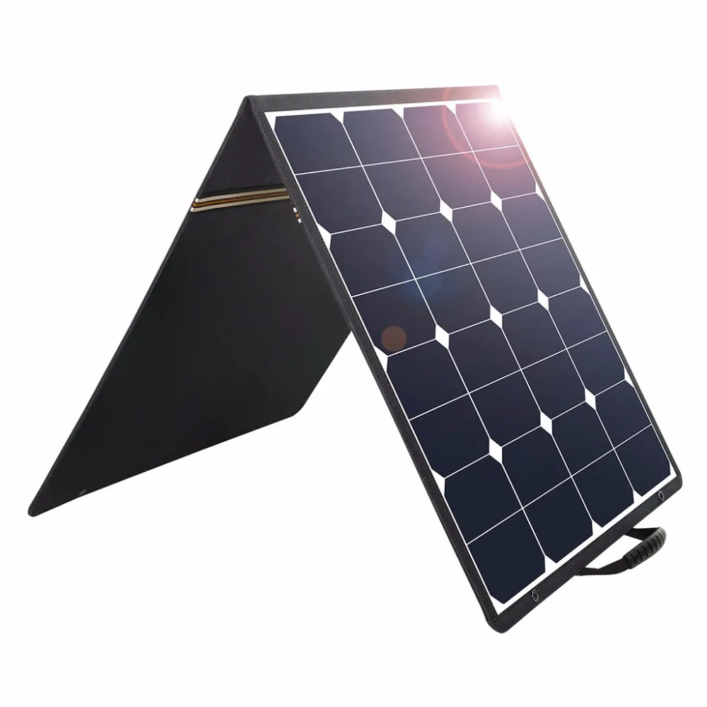 Suaoki 100W 18V 12V Панели солнечные Зарядное устройство Солнечной Мощность сотовый Портативный складная конструкция с двойной Выход 5 V/2A 18 V/5A для смартфонов ноутбуки