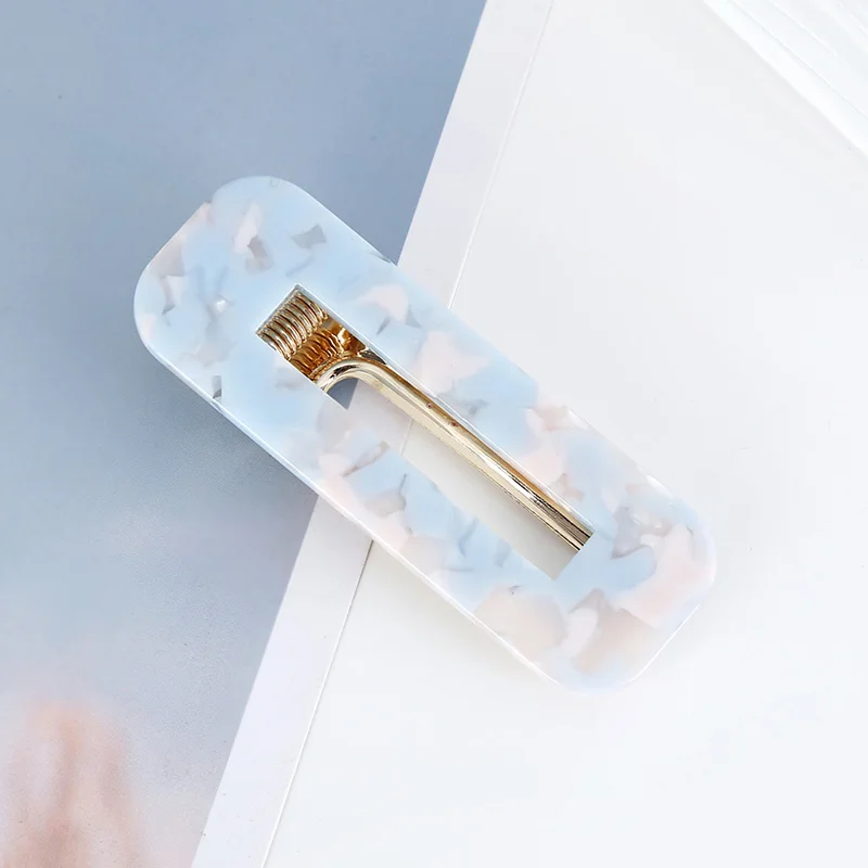 YAOLOGE 38 Style Sweet Women Girls Acrylic Geometric Rectangle Hair Clips Tin Foil Sequins Hairpins Barrettes Headbands Headwear
