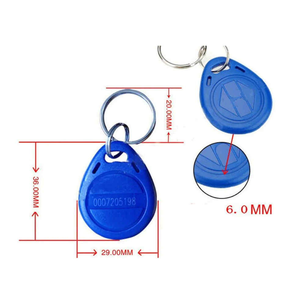 100 шт./лот 125 кГц ID брелок rfid метка TK4100 EM4100 контроль доступа карта посещаемости