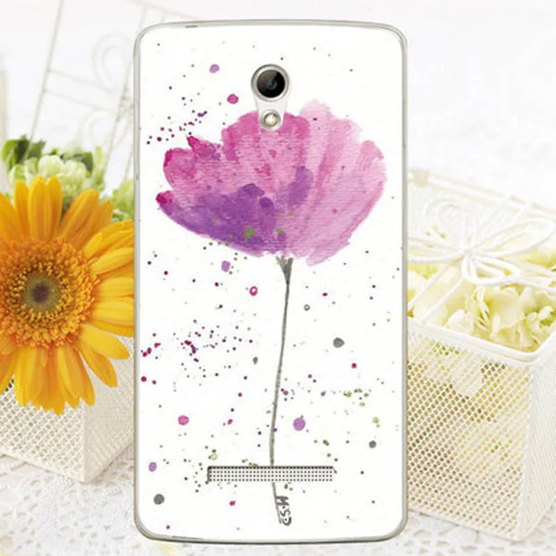 Чехол для Highscreen power Five мультяшная пластиковая прозрачная окантовка чехол