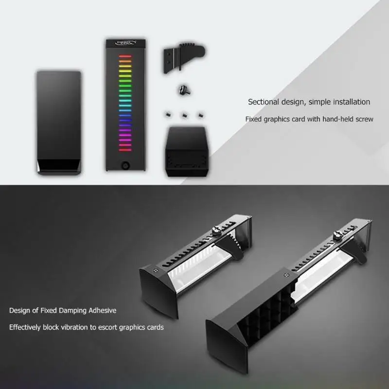 ALLOYSEED DEEPCOOL GH-01A-RGB Графика карты Jack кронштейн настольного видео карта Компаньон выдерживать до 5 кг с 9 RGB светодиодный свет