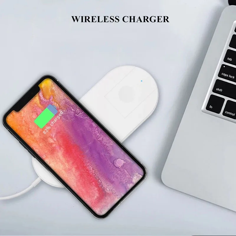 2 в 1 Смарт-часы Беспроводное зарядное устройство Быстрая зарядка для Apple Watch 3 0 Qi