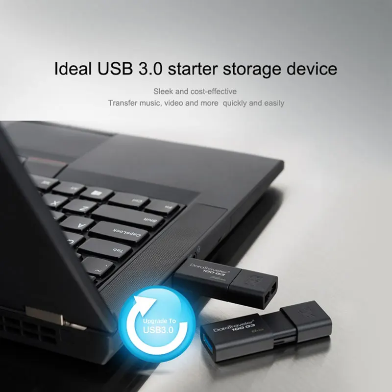 Kingston USB 3 0 флеш накопитель 16 ГБ 32 64 128 Mental Pendrive Stick Ring Memoria DT100G3|USB флэш-накопители| |