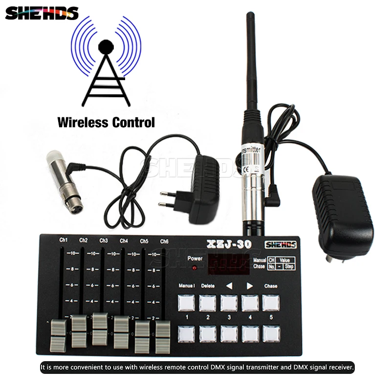 Беспроводная зарядка DMX Console30 оборудование для сценического управления хорошо подходит для DJ диско-бара светодиодный контроллер с плоским паром/движущаяся головка/точечное освещение