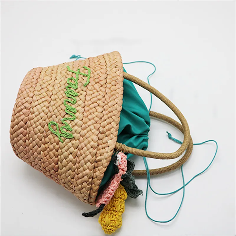 Женская плетеная Сумка XMESSUN Пляжная Соломенная Сумочка в богемном стиле из