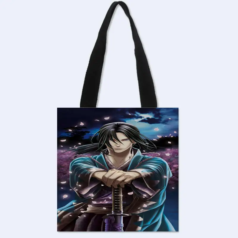 HEARMNY Custom Hakuouki Shinsengumi Kitan Tote Bag Двусторонняя льняная Повседневная Холщовая Сумка