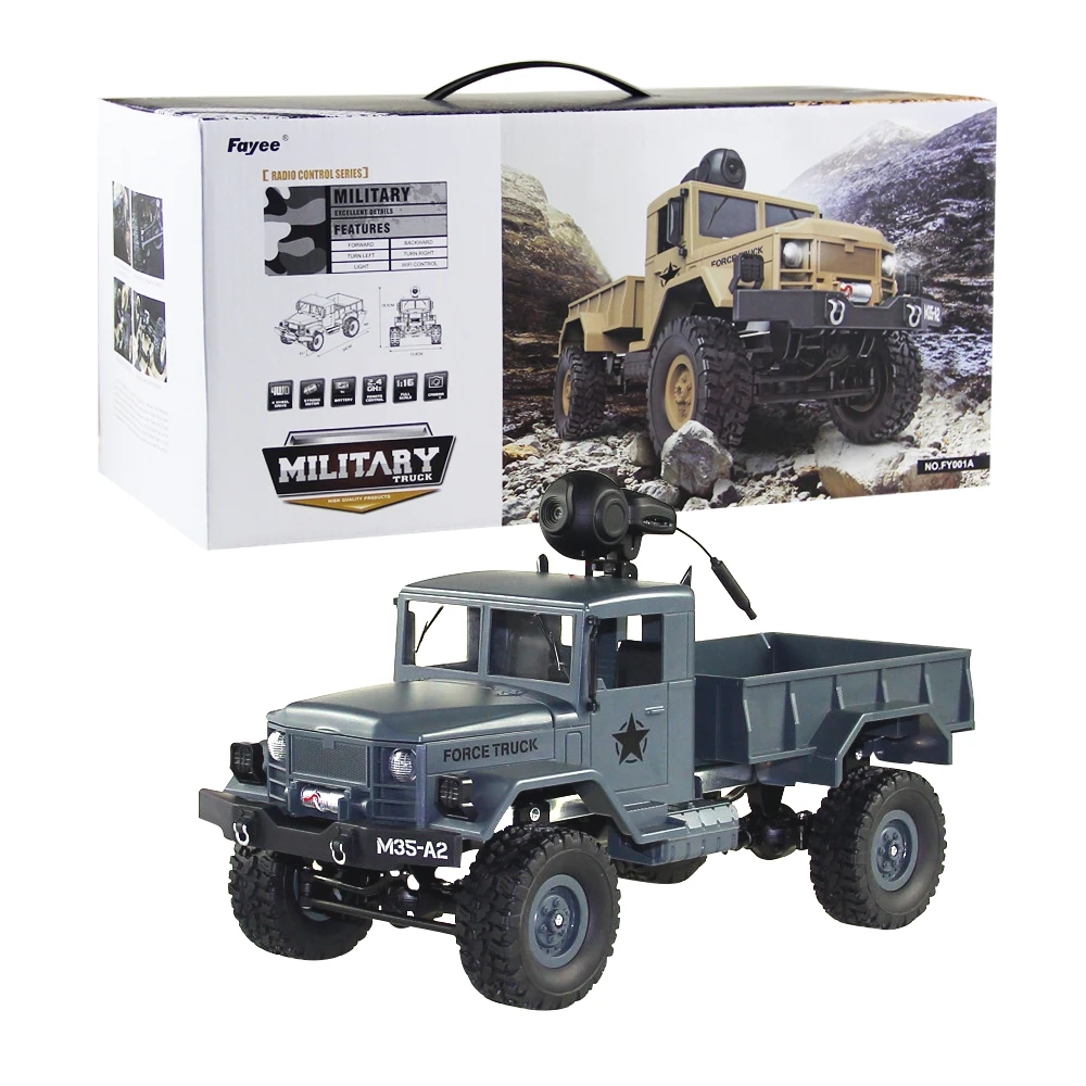 Внедорожный RC грузовик 2 4 Ghz 1/16 4WD снег шины с передним светом WiFi FPV 0.3MP камера
