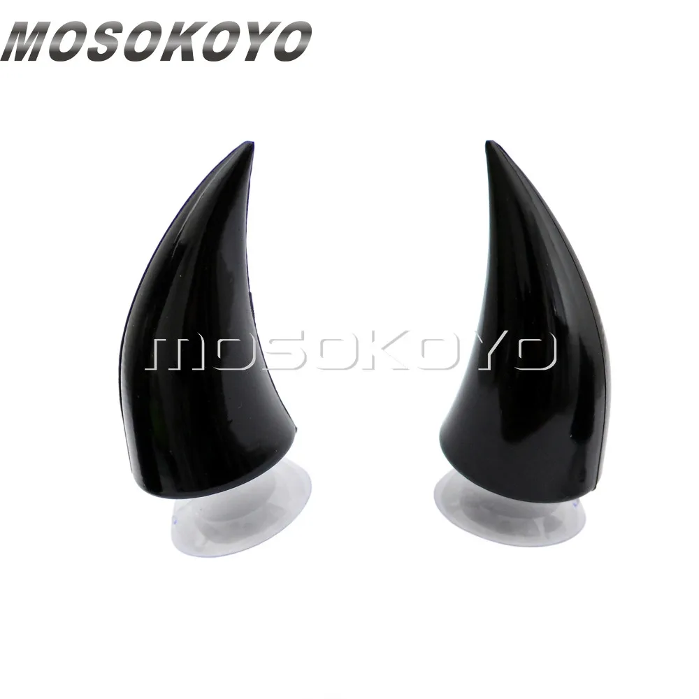 2 шт. рожковый шлем для мотоцикла дьявола присоска на присоске черный синий