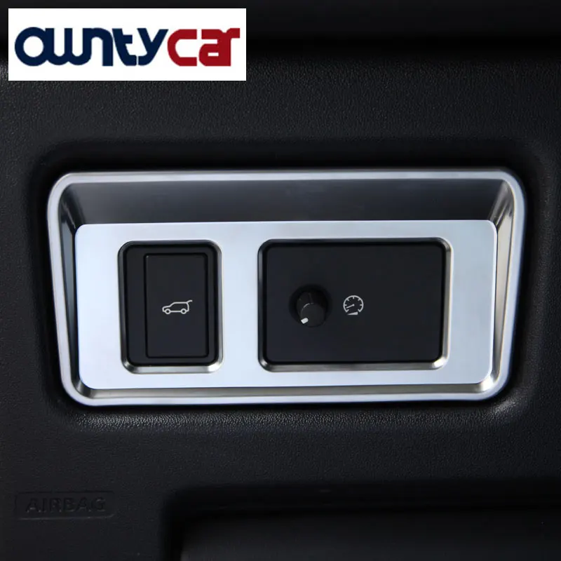 

For Land Rover Discovery Sport Car Accessories ABS Chrome Interior Tail Door Switch Frame Cover Trim